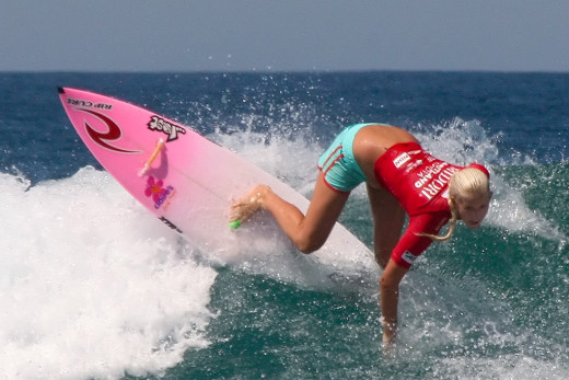 Bethany Hamilton continued to surf after the shark attack, along with her outreach work.