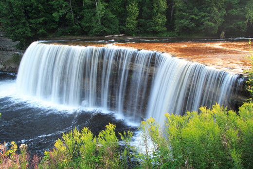 The Upper Tahquamenon Falls in Tahquamenon State Park.