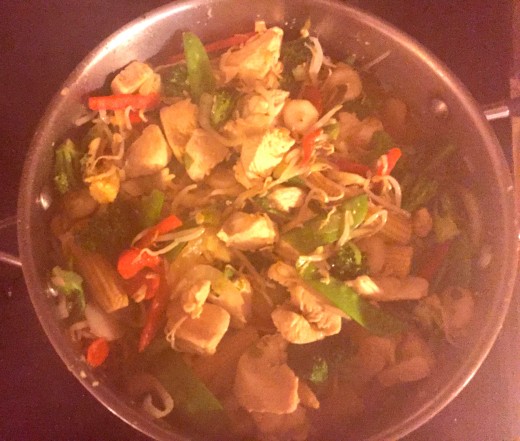 You can see the steam coming from the beginning stages of the cooking process