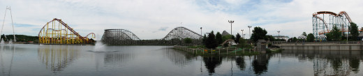 A panoramic view of Michigan's Adventure in Muskegon County, Michigan.