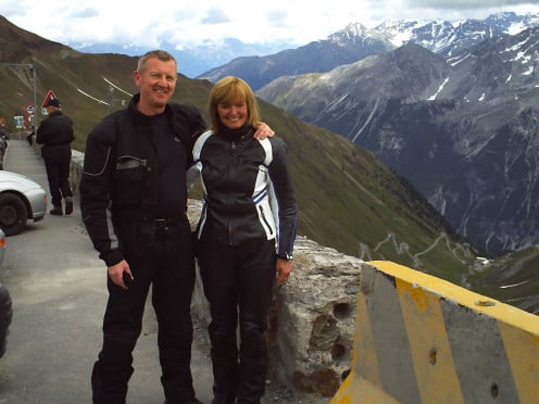 Me and my hubby after riding Stelvio Pass!