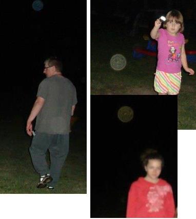 3 different pictures taken on the same night with an orb above each family member. Coincidence ??