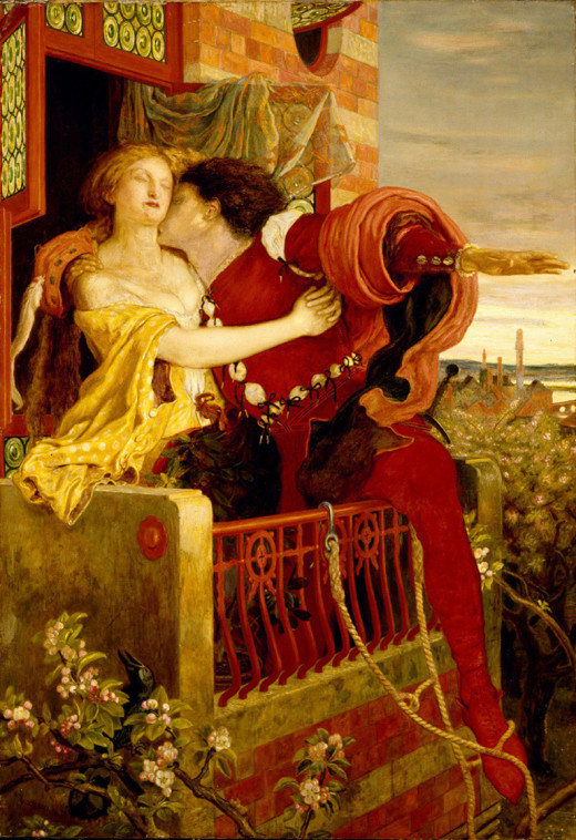 An 1870 oil painting by Ford Madox depicting ACT III, scene 5. 