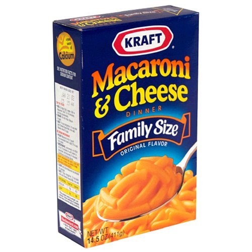 Macaroni and cheese, cheap, delicious, and nostalgic.  This is #2 on my list of top 5 college foods.