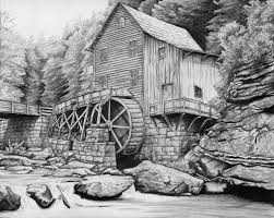 Facsimile of the grist mill where the Glenn brothers ground corn into cornmeal