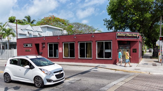Answering if the restaurant lives up to its title might put one in an awkward position. The safest answer would be: "Yes, with anyone except you."