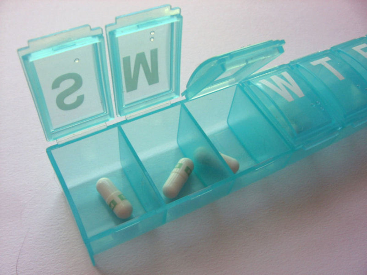 Pill boxes can be a help when trying to take medications.