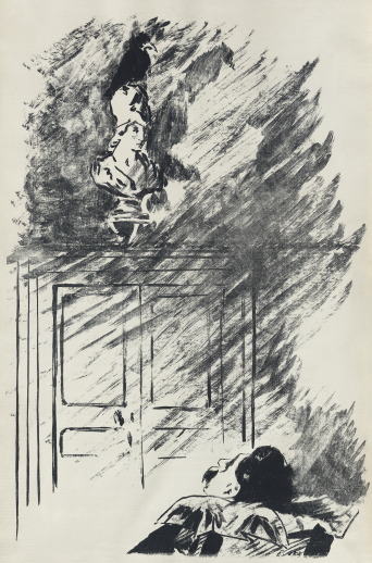 Poe's "The Raven" as illustrated by Édouard Manet.