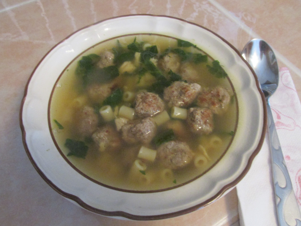 Italian Wedding Soup with Spinach