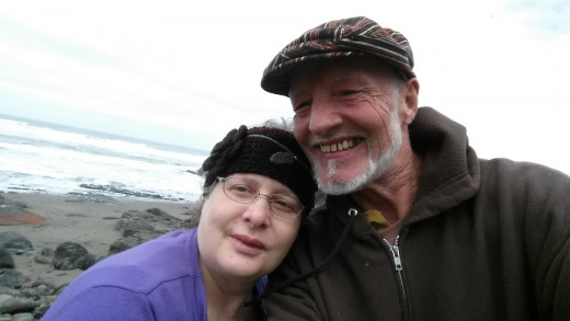 At a undisclosed location somewhere near Yachats Oregon, the love of my life.