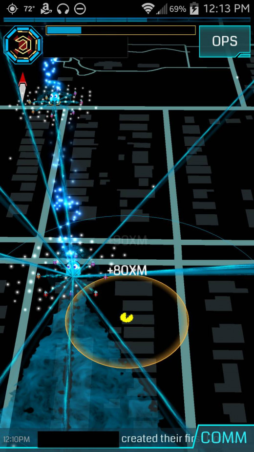 Here is the PacMan Ingress on my phone