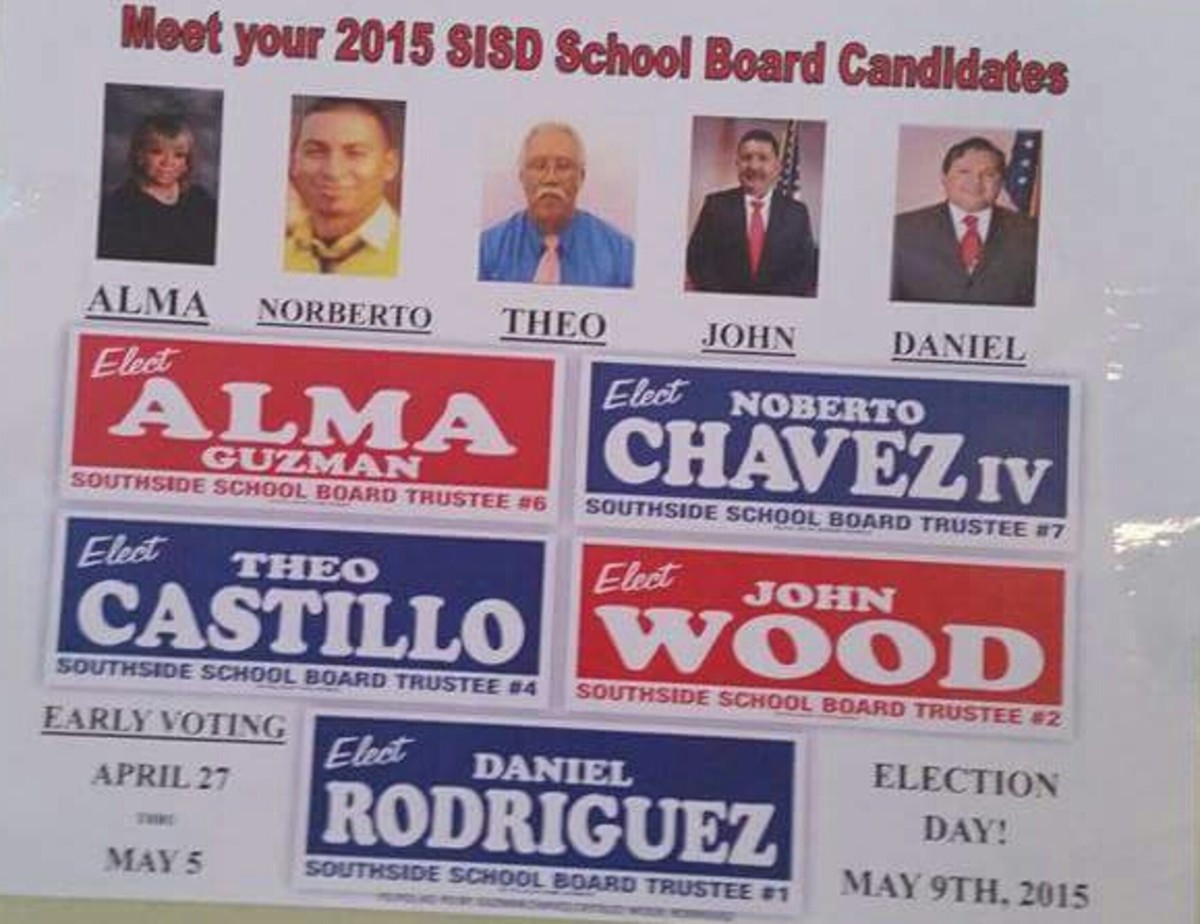 THE "TEAM" RUNS TOGETHER TO RETAIN 7 YES VOTES ON THE SOUTHSIDE ISD BOARD