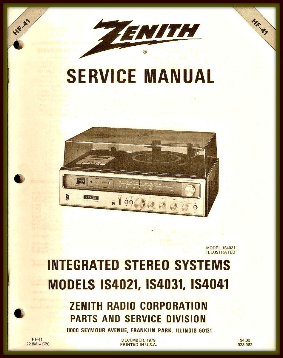 The Zenith Integrated Stereo System Model IS-4041 | HubPages