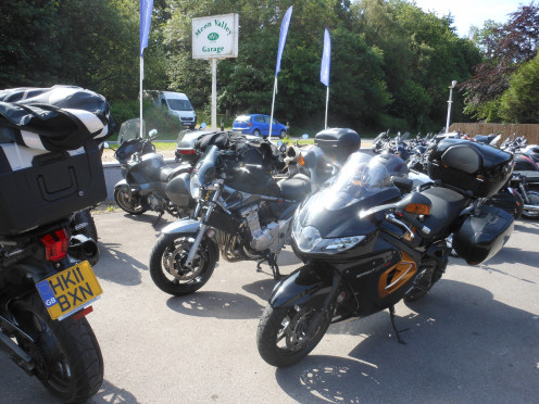 All ready to go on the Wales trip! Nice and shiny bikes, loved by their owners!