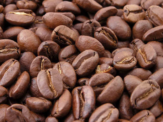Fresh roasted coffee beans--freshness is essential for great coffee.