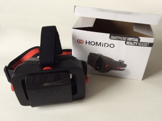 Homido headset with product box.