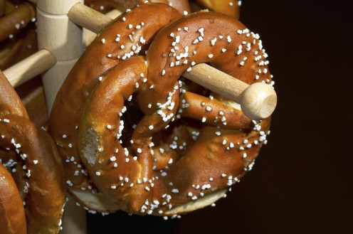 Enjoy a pretzel at Oktoberfest