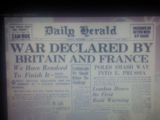 Daily Herald Newspaper, September 3rd 1939.