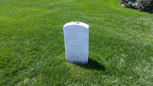 General John J. Pershing, he holds a rank just under General George Washington, because nobody can be higher than the first President and General! 