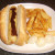 British chip shop style dog with brown sauce, pickled onions and chips British chip shop style dog with brown sauce, pickled onions and chips