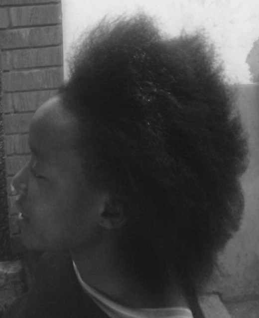 Afro kinky hair