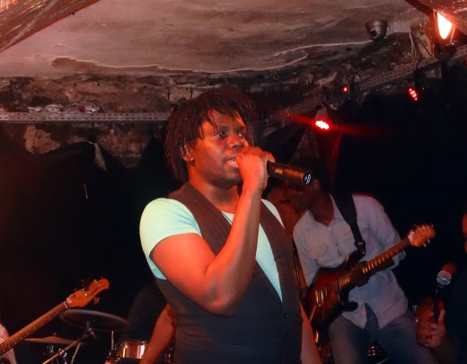 Pascal sings at Trois Mailletz in 2014