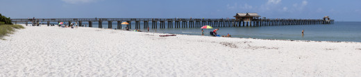 The Naples Fishing Pier stretches 1,000 feet into the Gulf and is excellent for fishing and watching sunsets.  It is located at the west end off 12th Avenue S.