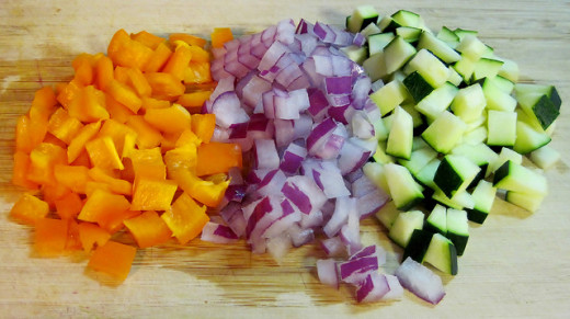 Chopping your veggies in advance can save you on preparation time! 