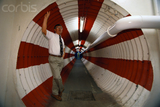 Principal Jack Sheldon stands in classrooms  which was built from a converted missile silo Holton, Kansas.