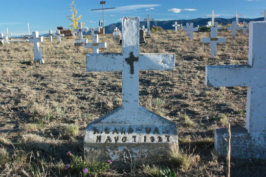 Grave marker at the San Juan Bautista Cemetery.