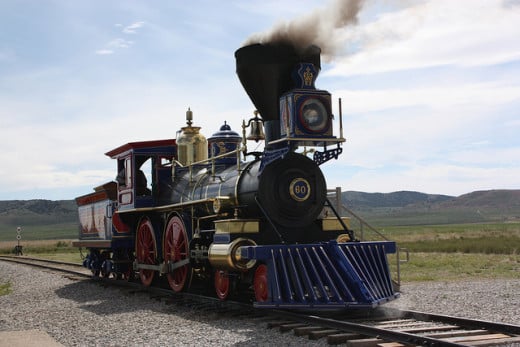 Steam Locomotive at the Golden Spike National Historic Site.