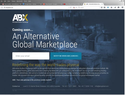 ABXglobal is an alternative currency or gold trading-exchange.  BitCoin and cryptocurrency also figures into our future.  It's all going to be part of financial recovery, or alternative new financial systems developing in parallel with dollars