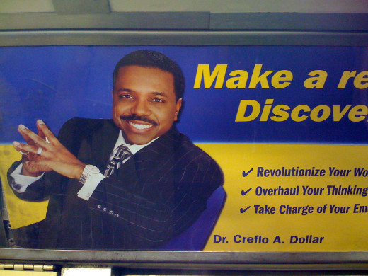 Pastor Creflo Dollar advertisement