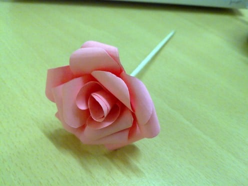 Handmade paper rose flowers for mom