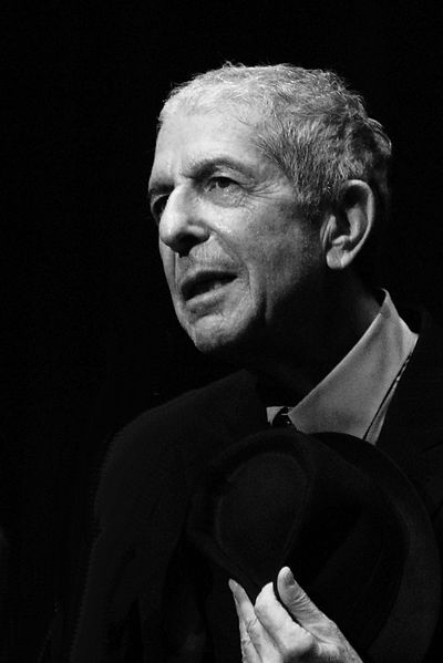 Leonard Cohen, during the Geneva concert of the 2008 tour.