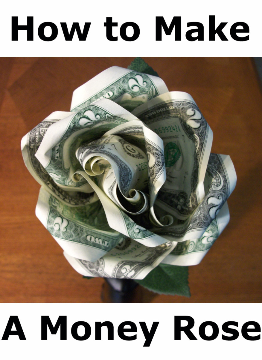 How To Make A Money Rose Feltmagnet - a money rose made with two dollar bills is a clever way to give money as