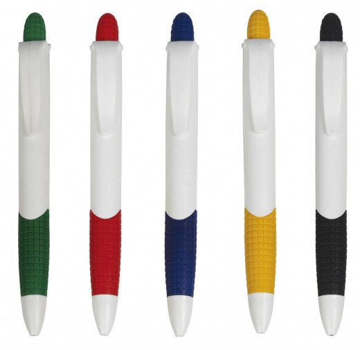The picture shows the roles of plastic companies in the field of education. It is writing pen made of plastic.