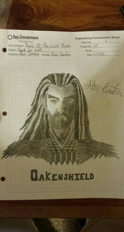 This was the end result from me trying to sketch Thorin Oakenshield 10 times