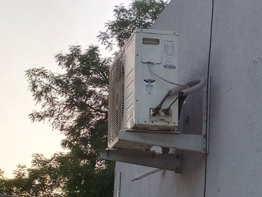 Outdoor unit of split model.