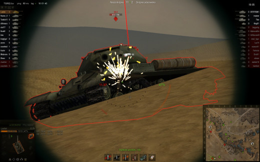 The IS4 pictured here bounced the incoming shell of its armor. The IS4 now has an opportunity to deal efficient damage to the tank that fired on it.