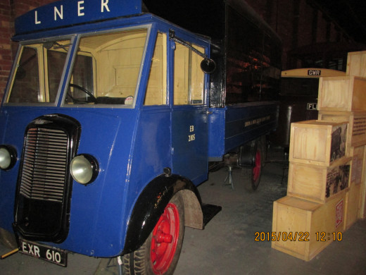 One of the LNER's 'mechanical horses' on show in the Peter Allen building, the former York North Goods Depot 