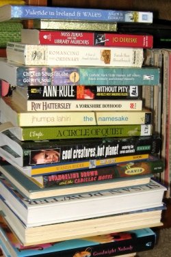 Does a rare book lurk in this stack? Most of the ones in this batch have little value for resale. They are too common.