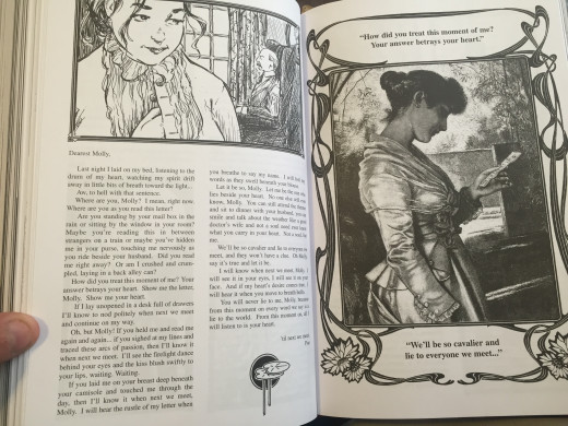Here we have a couple of pages from the series-within-a-series, Molly & Poo, which introduces us to tortured writer and murderer, Molly Lane, a character with a tenuous connection to one of the main characters.  It also introduces Ma Malai.