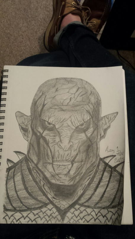 You could use a grid on this drawing to get the facial features right or to grid out your shading.