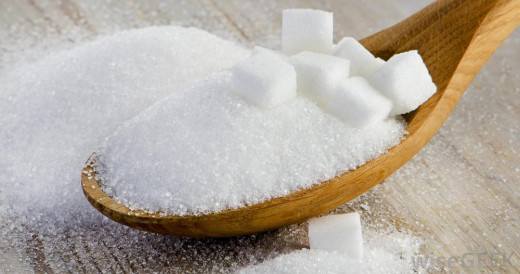 Sugar makes wax sticky for hair-removal