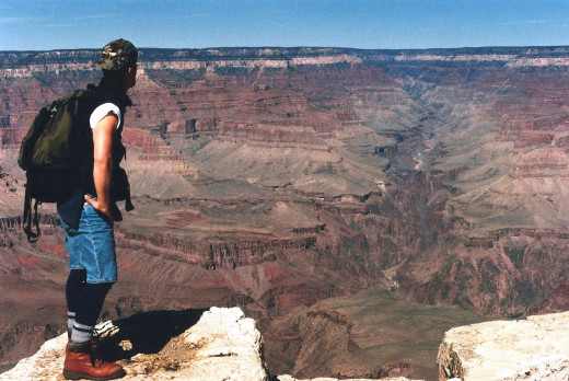 Scott looking over the Grand Canyon.