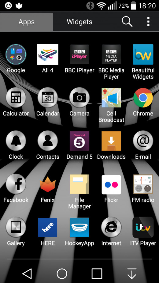 App Tray , not all icons changed by theme