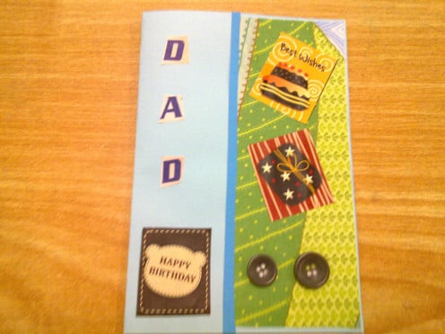I handmade this Father's Day Card for my dad last year