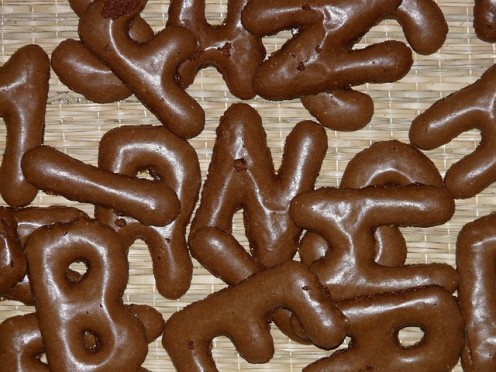 Make your own alphabet chocolate cookies to encourage your child to learn as he eats
