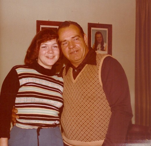 Dad with my sister, Sherry.